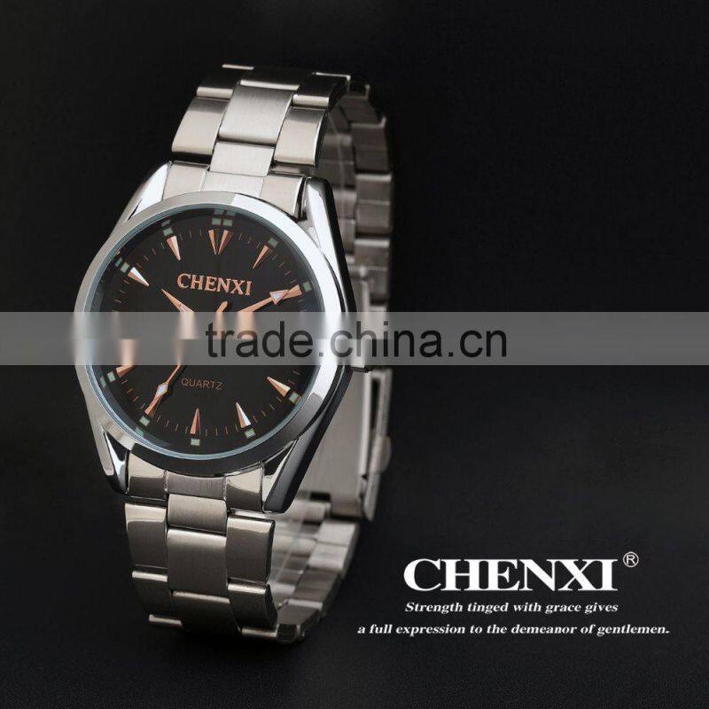 2016 New fashion Unisex stainless steel quartz Wrist Watch