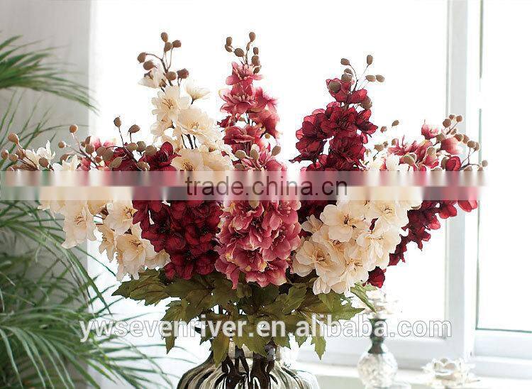 Big European top-grade swallow simulation flowers artificial flowers sitting room be born long rod delphinium household table fl