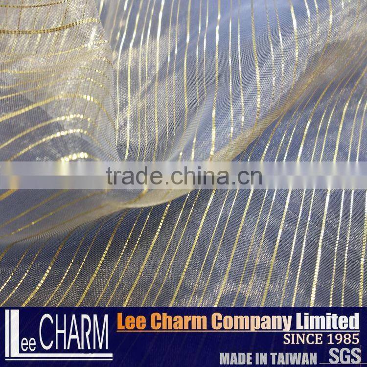 Glitter African Organza Roll Nylon Curtain Fabric