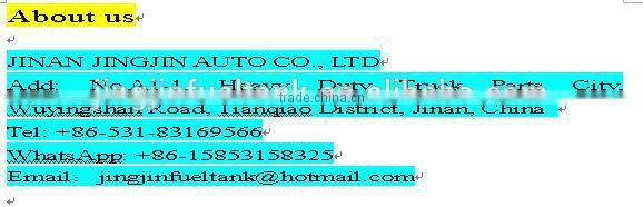 2015 popularity original fuel tank VOLVO truck capaticy storage flexible diesel