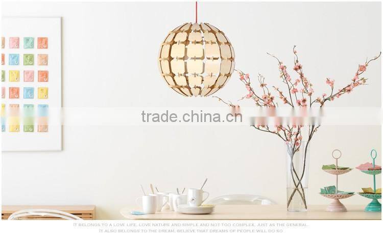 Hot sale wood art decor pendant pine cone lamp wood chandelier light JK-8005B-31 LED pendant light