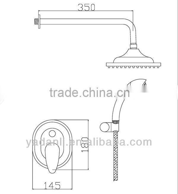 single handle in wall shower taps without slide bar 7527