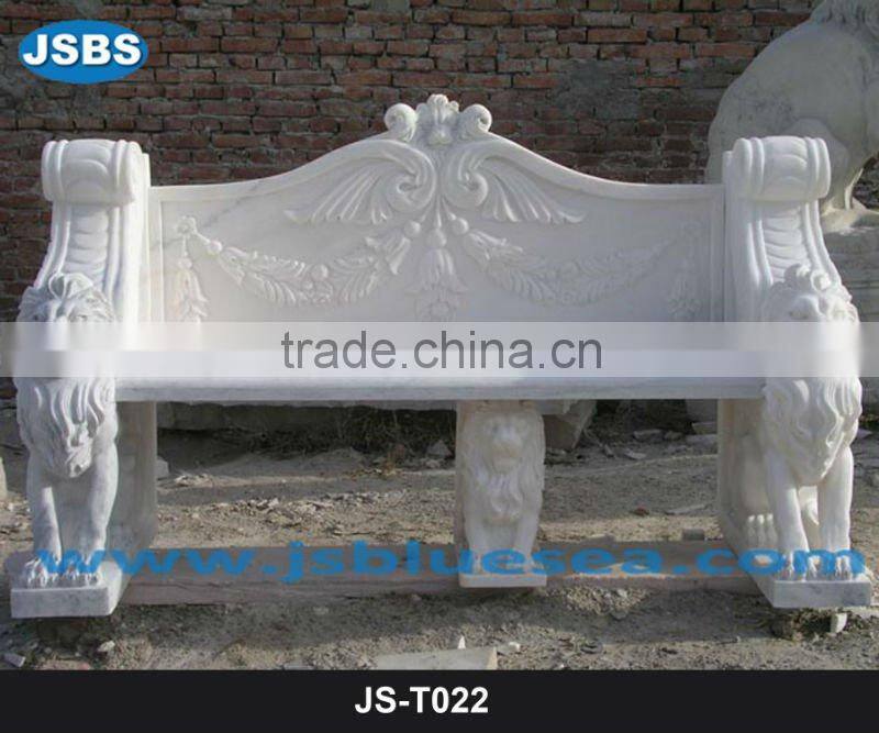 stone carved patio classical bench