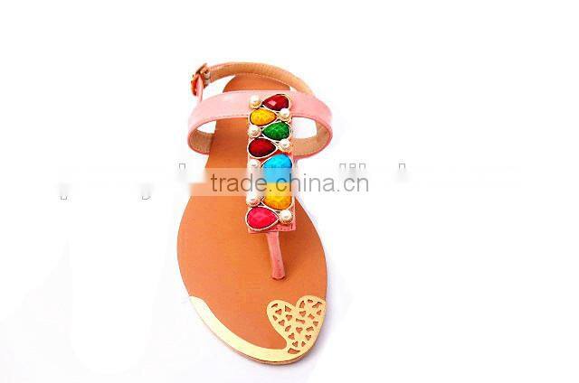 fashion lady fancy flat heel colorful slippers