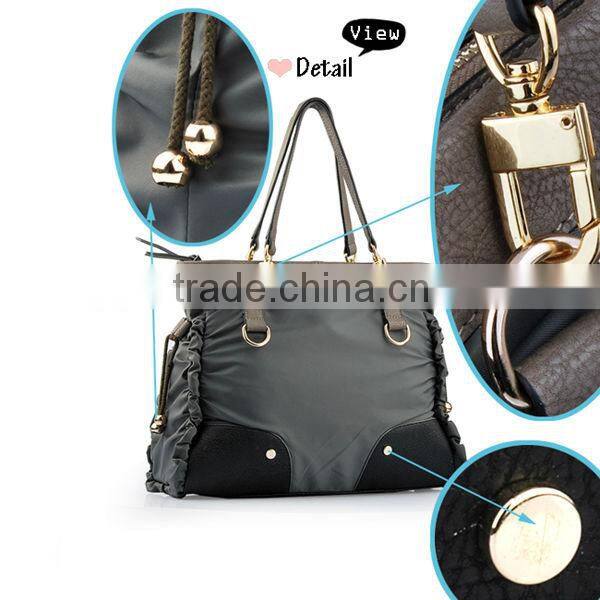 2207 New Arrival Grey Nylon Handbags for girls Designer Fabric bags wholesale
