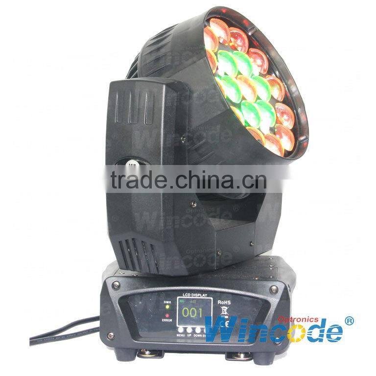 19*12W RGBW Zoom LED Moving Head Light, LED Stage Lighting, Beam Moving Head Light