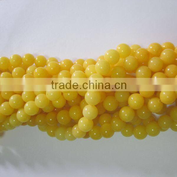 wholesale high quality gemstone blue dye jade round beads jewelry