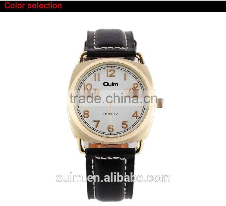 2015 oulm new design wholesale ladies wrist watch leather watch