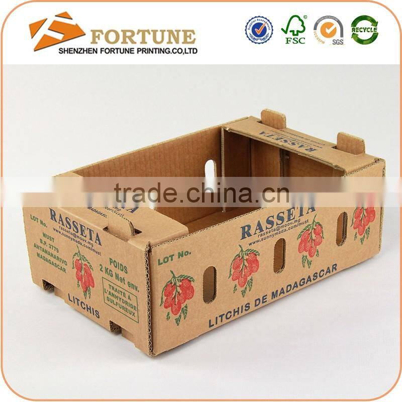 Custom Logo Printed Fruit Packaging Cartoon Box Strawberry Packaging Box