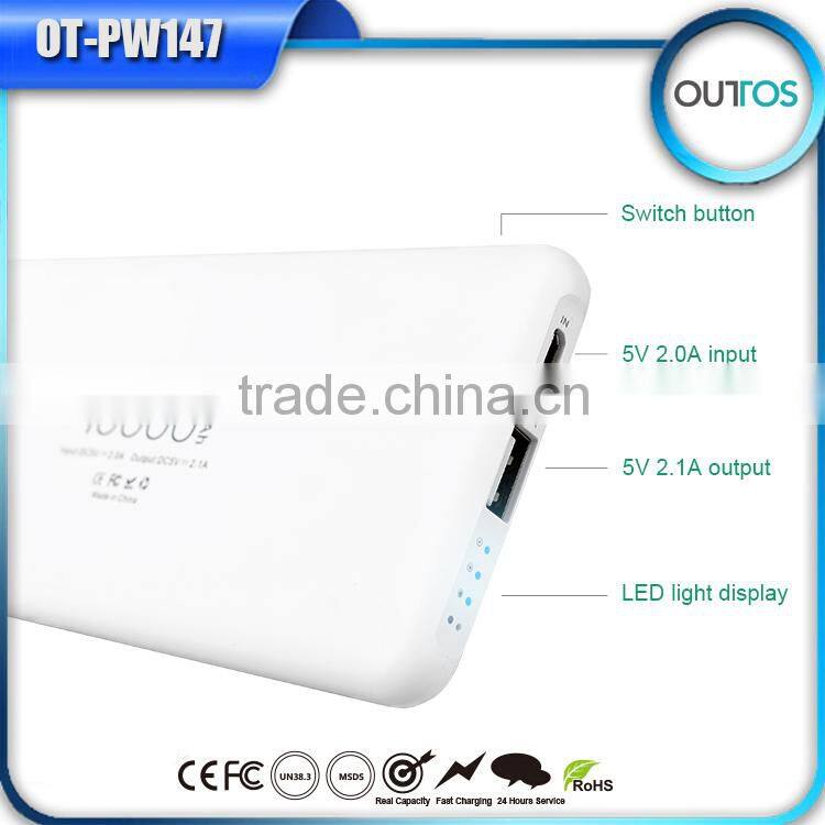 Portabel USB Power Bank Charger 10000mah Mobile Phone USB Battery for Travelling