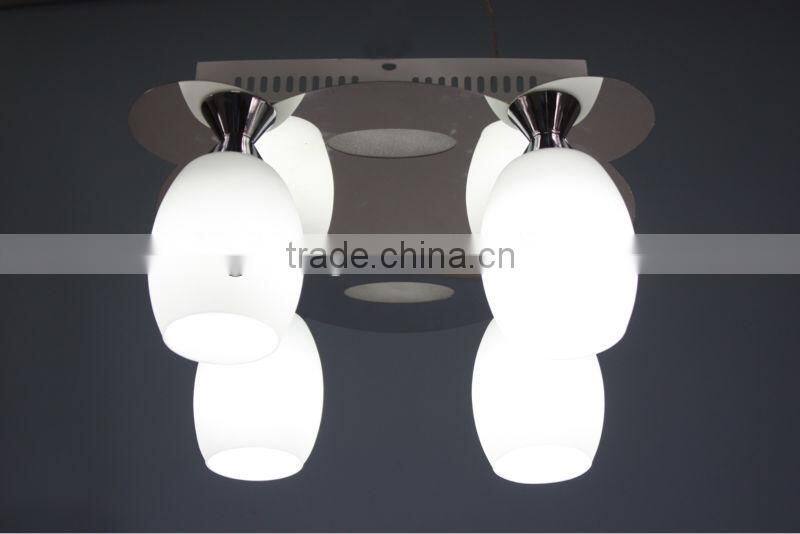 led opal glass chandelier