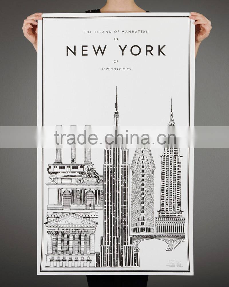 Cheap wall poster printing design manufacture in china wholesale