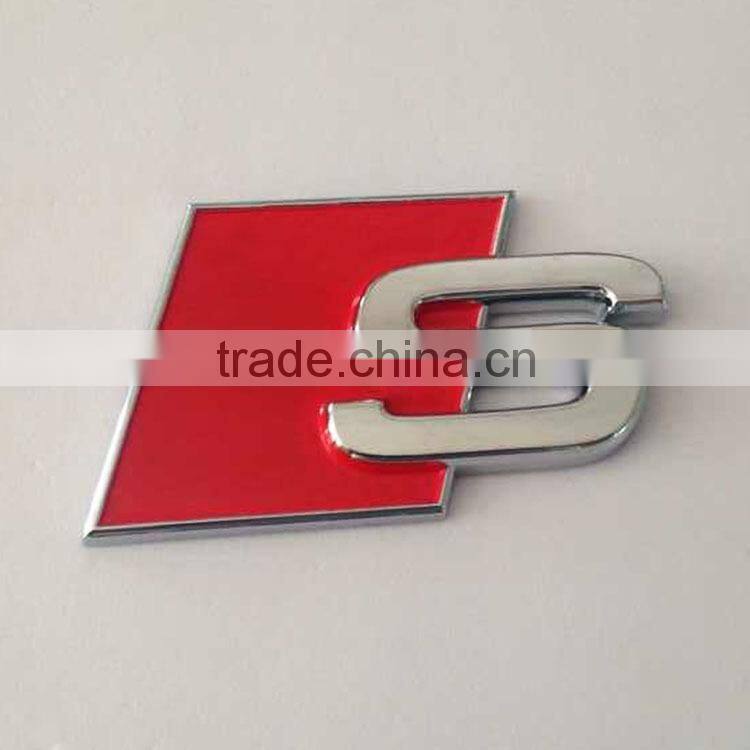 Manufacturer 3D outdoors chrome logo sticker car emblem badge