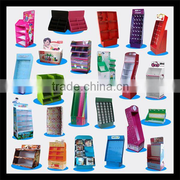 Supermarket Promotional Corrugated Cardboard Display or POP Up Display Stand/Promotional Cardboard Pallet Display Rack