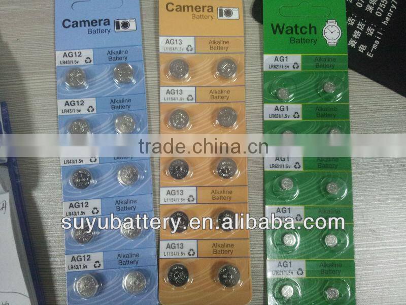 1.5V AG series alkaline button cell battery