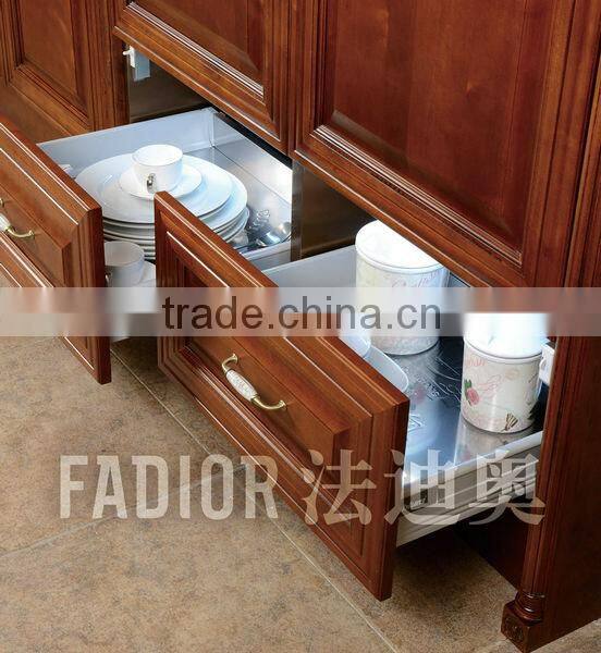 Solid wood & stainless steel kitchen cabinet-G005