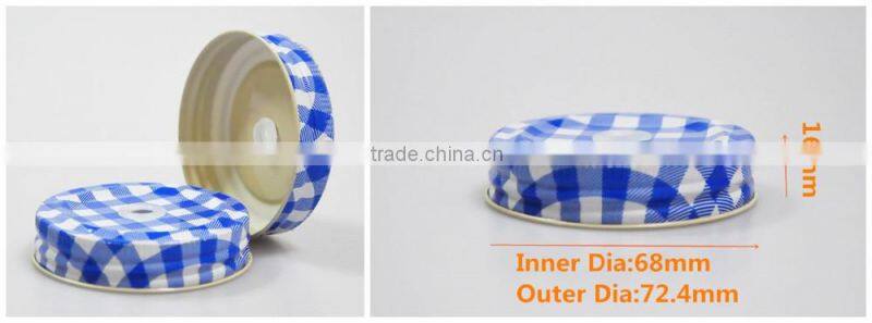 Metal lids and straw for mason jars