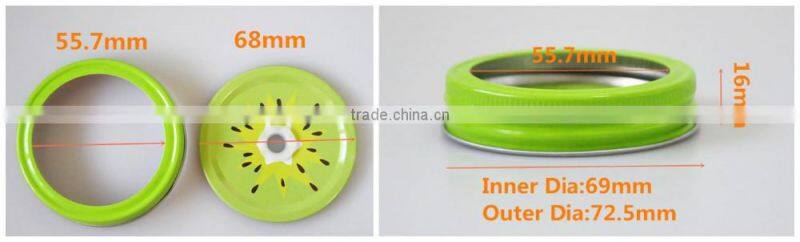 Two parts metal lids for mason jar