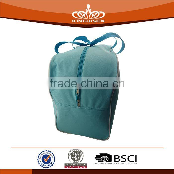 China wholesale light blue 600D trolley luggage bag