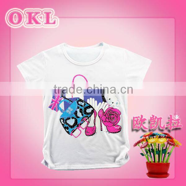 China new arrival fashionable cute wholesale cheap plain kids colored cotton t shirt