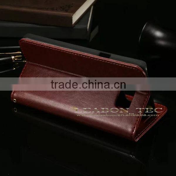 good quality wallet flip leather case for samsung note 5, mobile phone case alibaba china