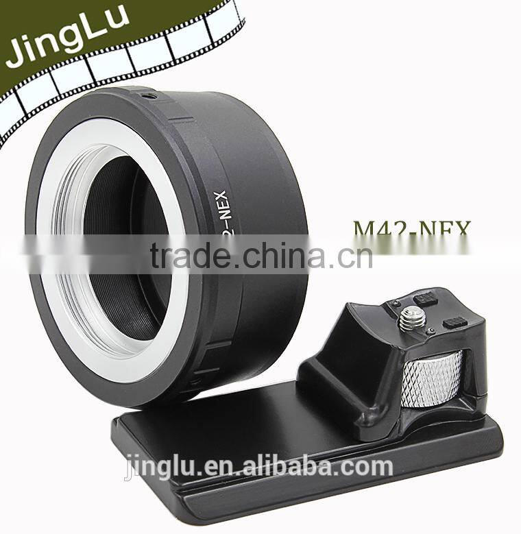 for M42 mount lens to NEX camera body lens adapter ring with long tripod