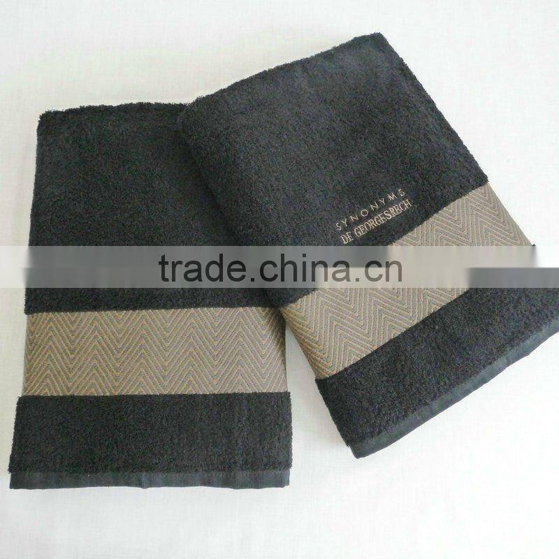 100% cotton high quality yarn dyed jacquard towel