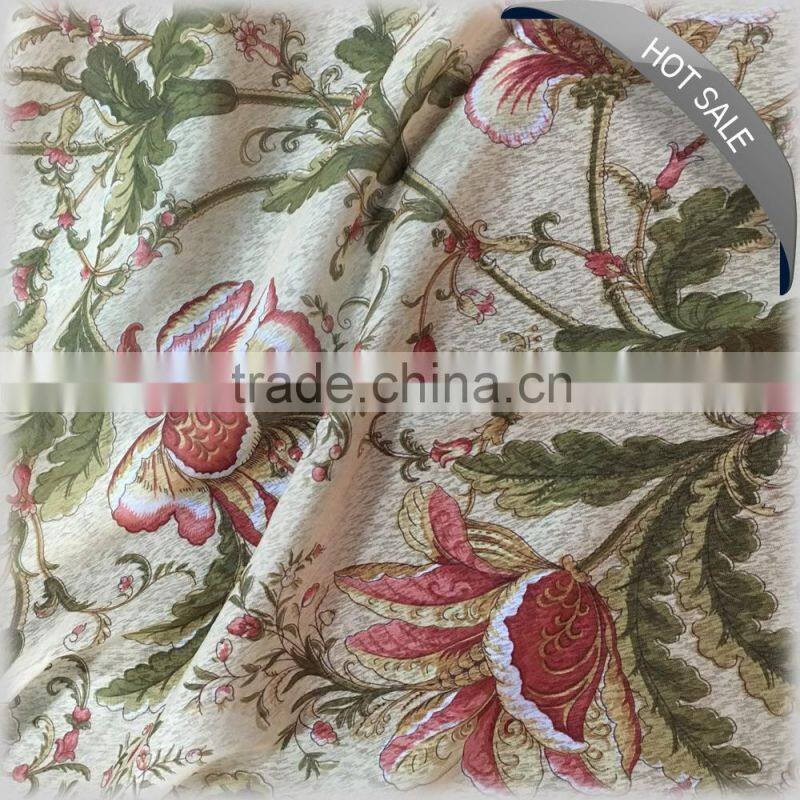 2016 New arrival Top quality printing fabric printed Elegant window curtains
