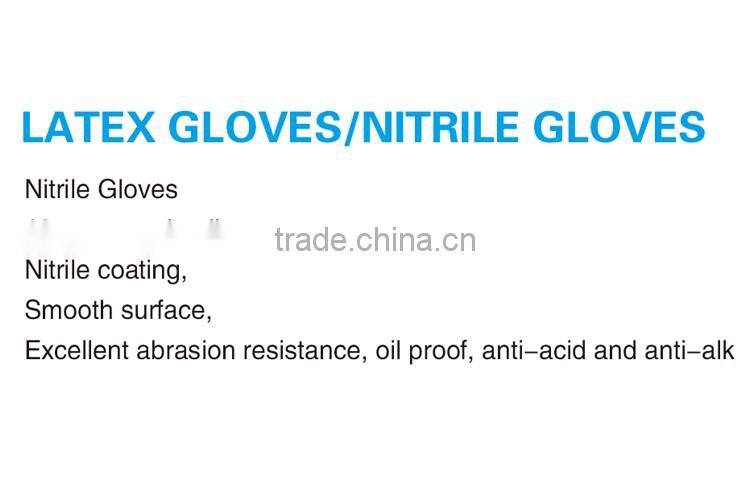 Industrial safety work nitrile coated glove