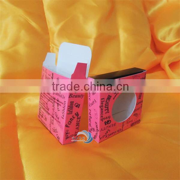 Custom print paper cosmetic box packaging box with window