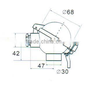 Rtd temperature sensor head pt100 NAA