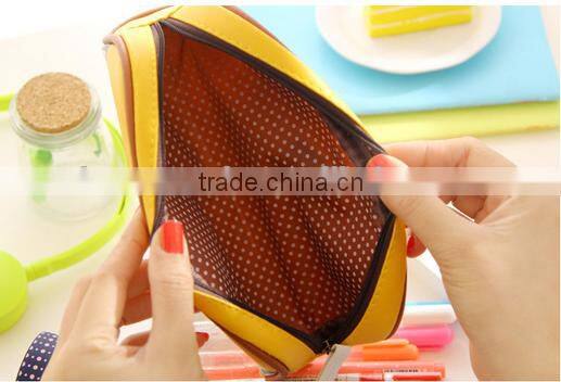 Hot sale custom PU leather pencil case with low price