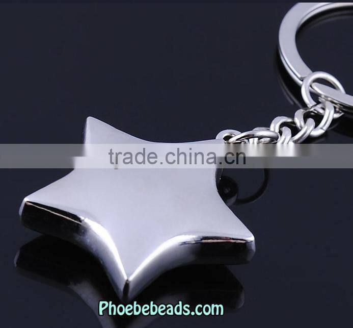 Wholesale High Quality Metal Five-pointed Star Compass Keychain PB-KC039