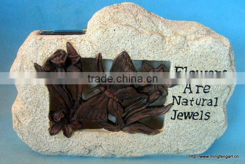 Polyresin Stone Solar Light Crafts