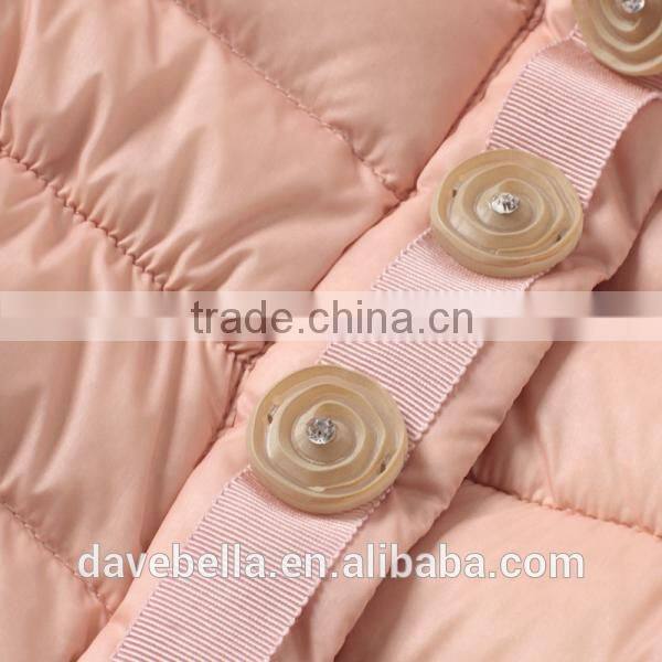 DB1597 dave bella 2014 winter infant coat baby wadded jacket padded jacket outwear winter coat jacket down coat outwear