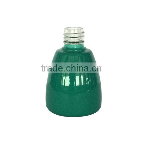2016 hot sale color coated nail art glass bottles 18ml nail polish bottle, empty nail polish bottle with brush