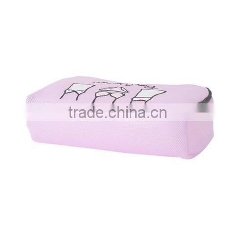 YIWU RODA 100% polyester high quality of sandwich mesh embroidery folding laundry bag