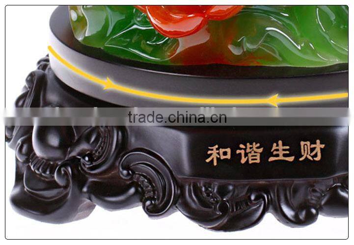 Liu li color big size money frog statue for home decoration