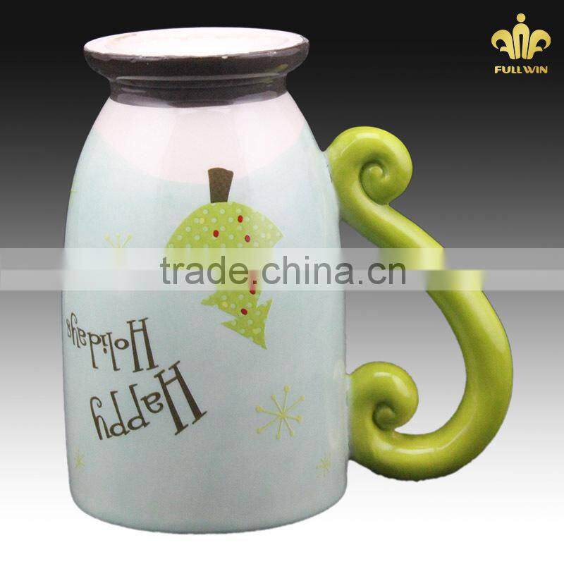 Factory directly wholesale ceramic mugs for happy holiday