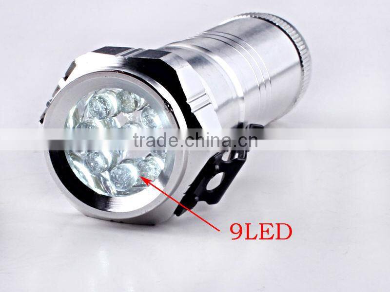 Aluminum 9LED mini flashlights cheap