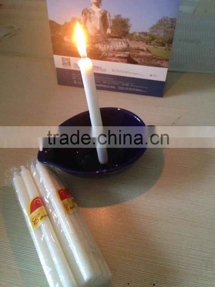 cheap white wax tearless bright household candle