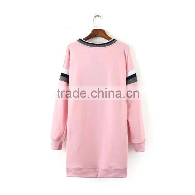clothing manufacturer embroidery long sleeve round collar long hooby