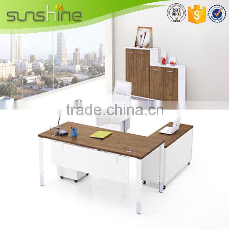 Professional manufacturer latest executive desk with leather top
