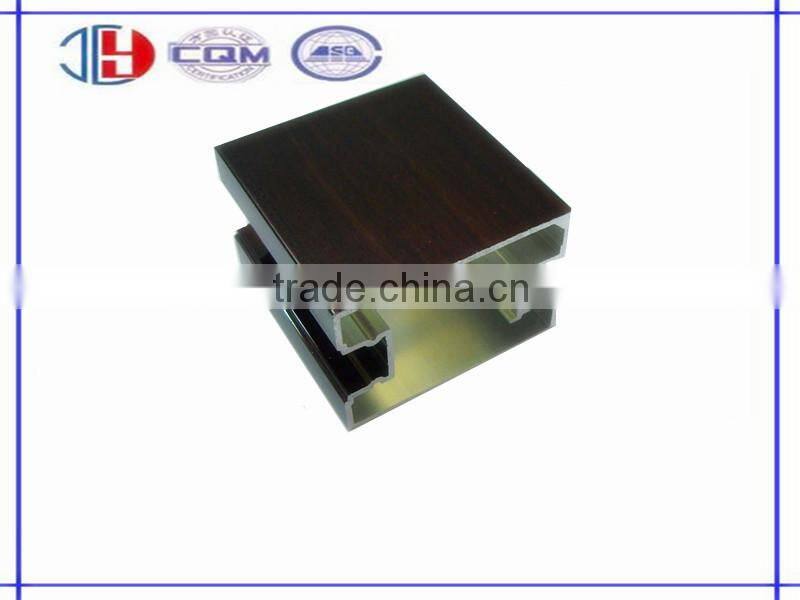 Wood Color Side Stile Aluminium Profile For Sliding Door