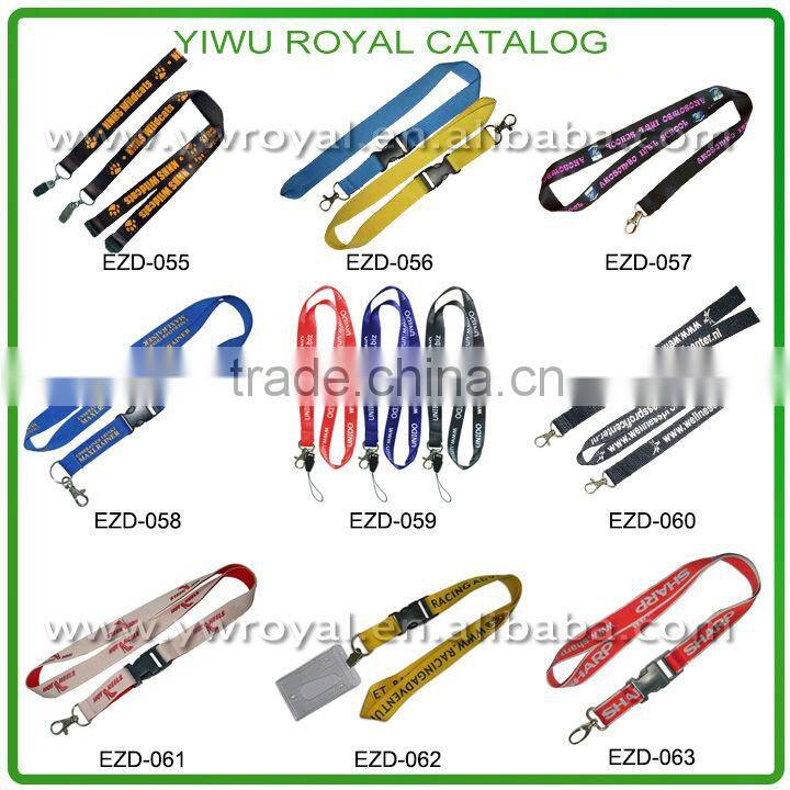 Popular Logo Imprint Polyester Single College Custom Lanyard