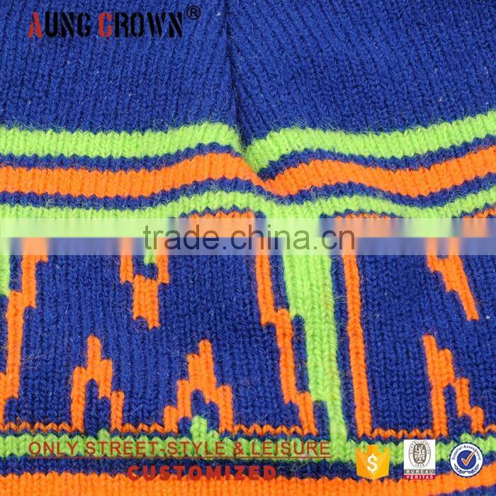 Jacquard Logo Winter 100 Acrylic Beanie Crochet Hats Pattern