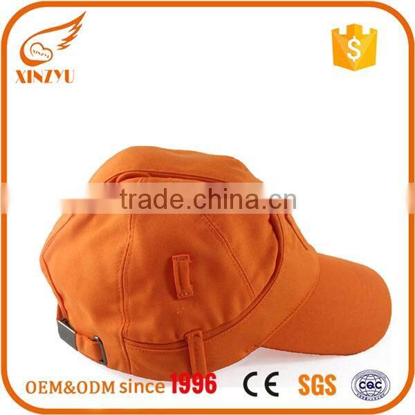 Top quality mesh unique orange sport cap for outdoor