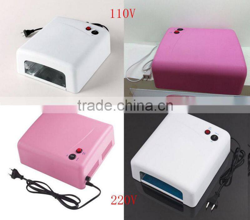 818 Timer 36 W Nail Art UV Gel Curing Cure Lamp Dryer Nail Polish Tools 100-240V