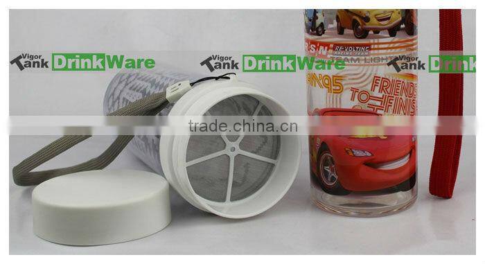 Plastic Cute Children Mug with Carrying Strap