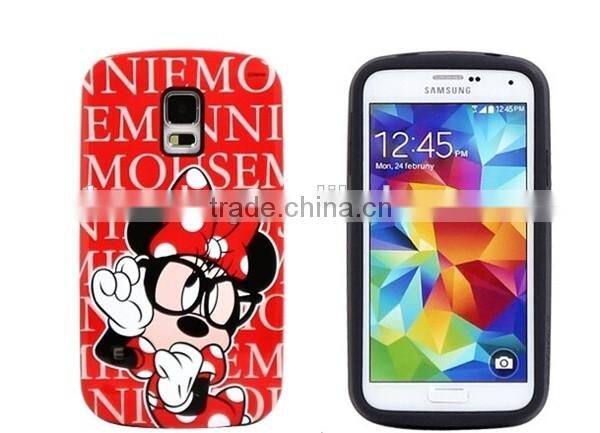 Lovely silicone rubber phone cover for samsung galaxy note 3 cartoon case